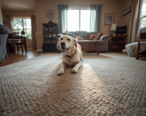 Pet stains on carpet