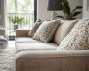 Clean Sofa in cozy living room