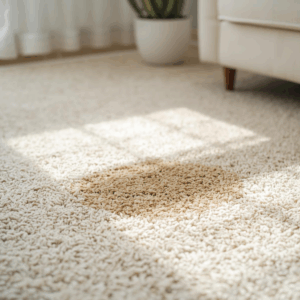 Clean carpet where odors may be trapped in the padding below